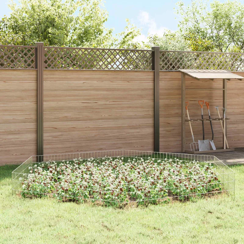 Sodo tvora su kuoliukais 48 pcs 75 x 30 cm Mesh Sidabrinė