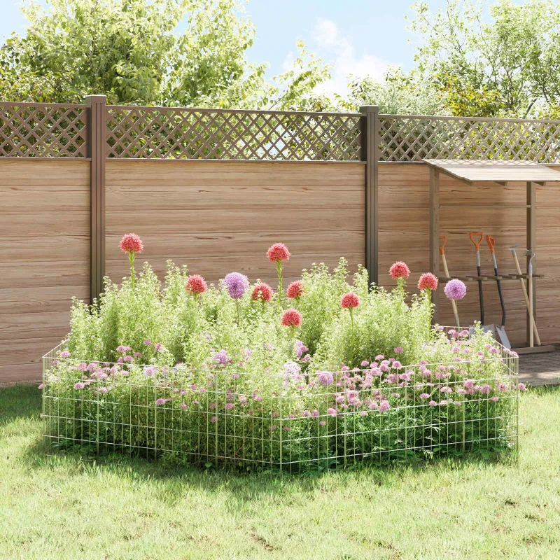 Sodo tvora su kuoliukais 48 pcs 35 x 50 cm Mesh Sidabrinė