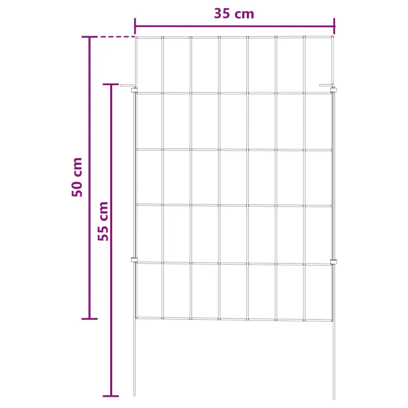 Sodo tvora su kuoliukais 48 pcs 35 x 50 cm Mesh Sidabrinė