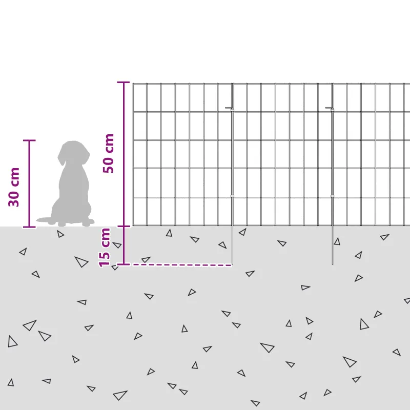 Sodo tvora su kuoliukais 48 pcs 35 x 50 cm Mesh Sidabrinė