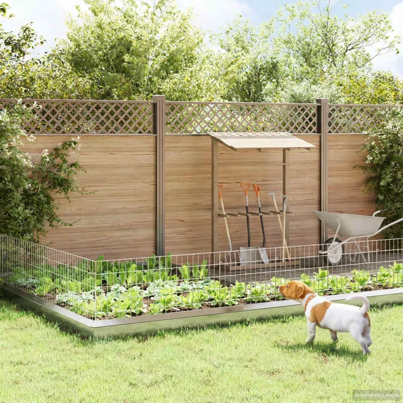 Sodo tvora su kuoliukais 12 pcs 55 x 50 cm Mesh Sidabrinė