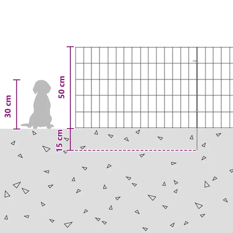 Sodo tvora su kuoliukais 12 pcs 75 x 50 cm Mesh Sidabrinė