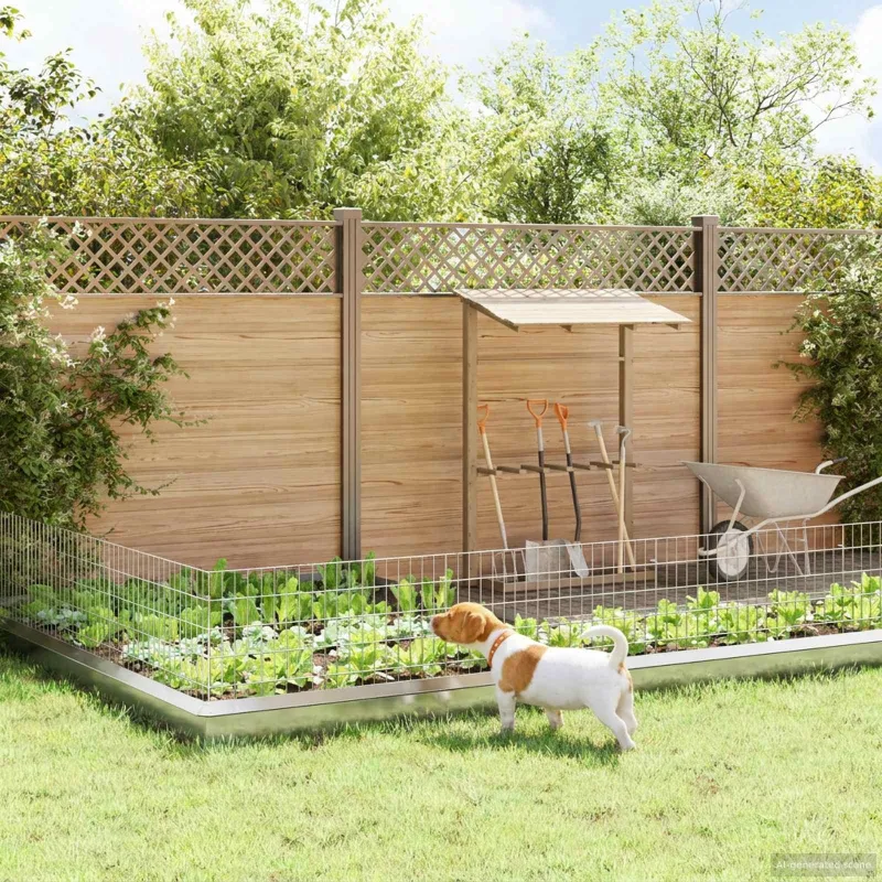 Sodo tvora su kuoliukais 12 pcs 95 x 50 cm Mesh Sidabrinė