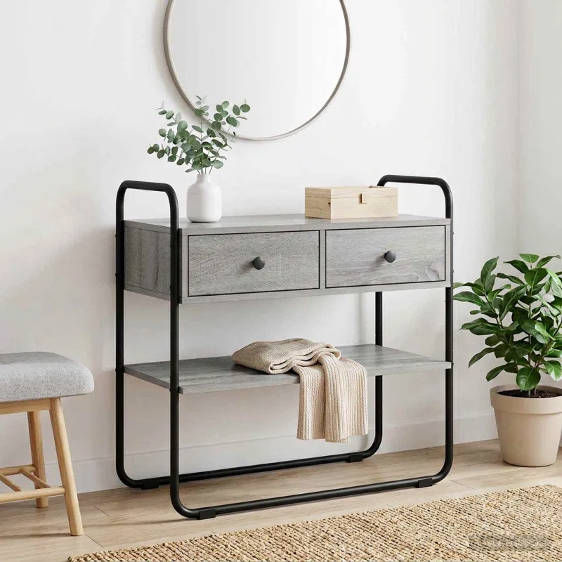 Konsolinis stalas Pilka Sonoma 80 x 40 x 75 cm Apdirbta mediena