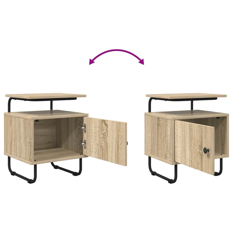 Šalia lovos spintelė Sonoma ąžuolas Apdirbta mediena
