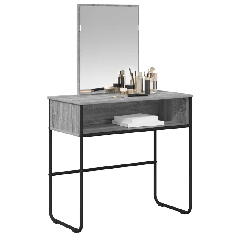Makiažo stalas Pilka Sonoma 81 x 40 x 131 cm Apdirbta mediena