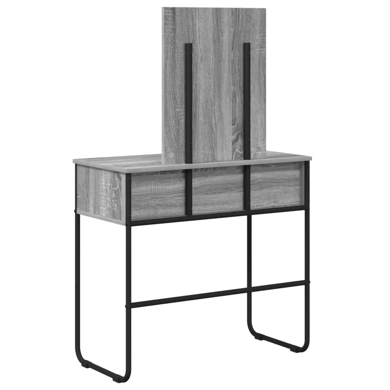 Makiažo stalas Pilka Sonoma 81 x 40 x 131 cm Apdirbta mediena