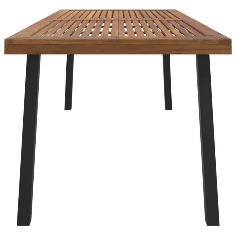 Sodo stalas, 200x100x75cm, akacijos medienos masyvas
