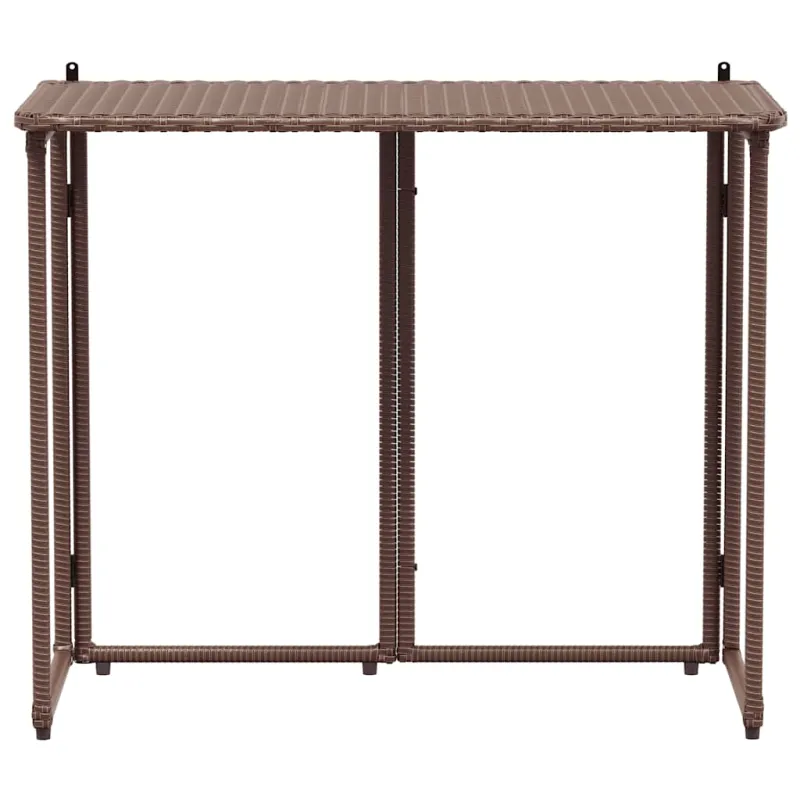 Sulankstettava puutarhapöytä Rudas 90x51x75 cm Poly Rattan