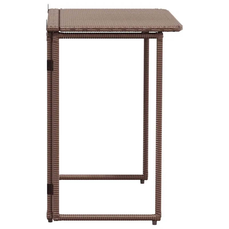 Sulankstettava puutarhapöytä Rudas 90x51x75 cm Poly Rattan