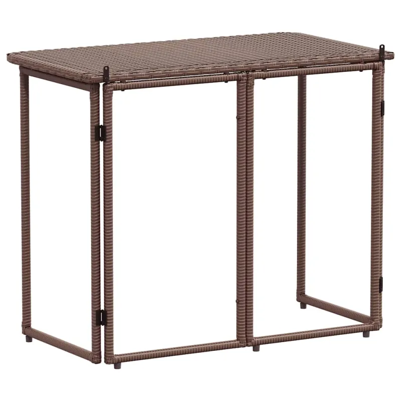 Sulankstettava puutarhapöytä Rudas 90x51x75 cm Poly Rattan