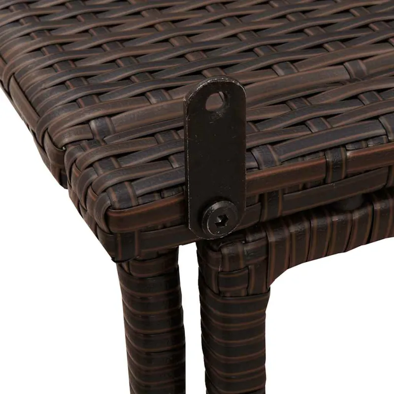 Sulankstettava puutarhapöytä Rudas 90x51x75 cm Poly Rattan