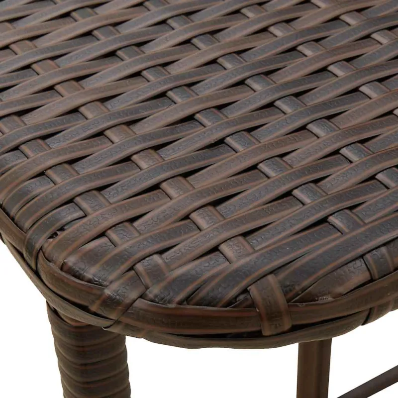 Sulankstettava puutarhapöytä Rudas 90x51x75 cm Poly Rattan