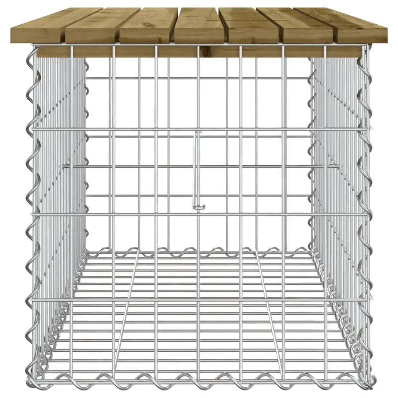 Sodo suoliukas, 83x44x42cm, impregnuota pušis, gabiono dizaino