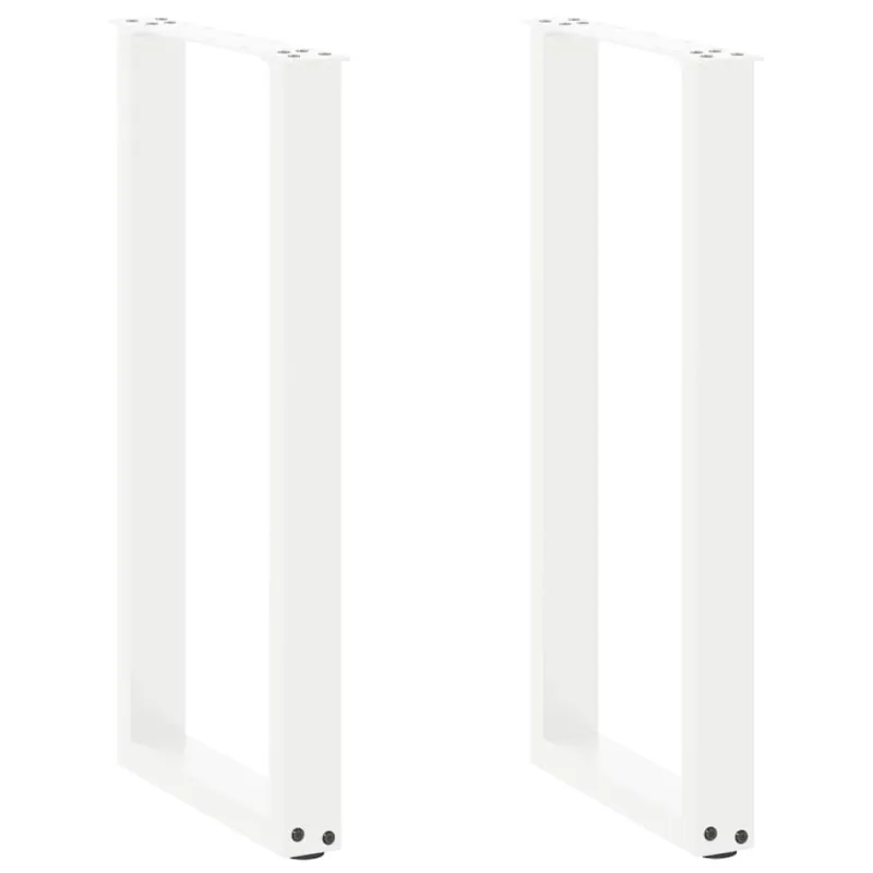 Konsolinio stalo kojelės, U formos, 2 vnt., baltos, 38x(72-73) cm, plienas