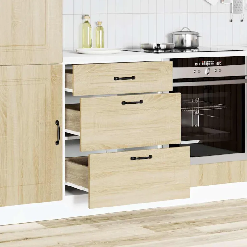 Virtuvės spintelė, Kalmar, sonoma ąžuolo, apdirbta mediena
