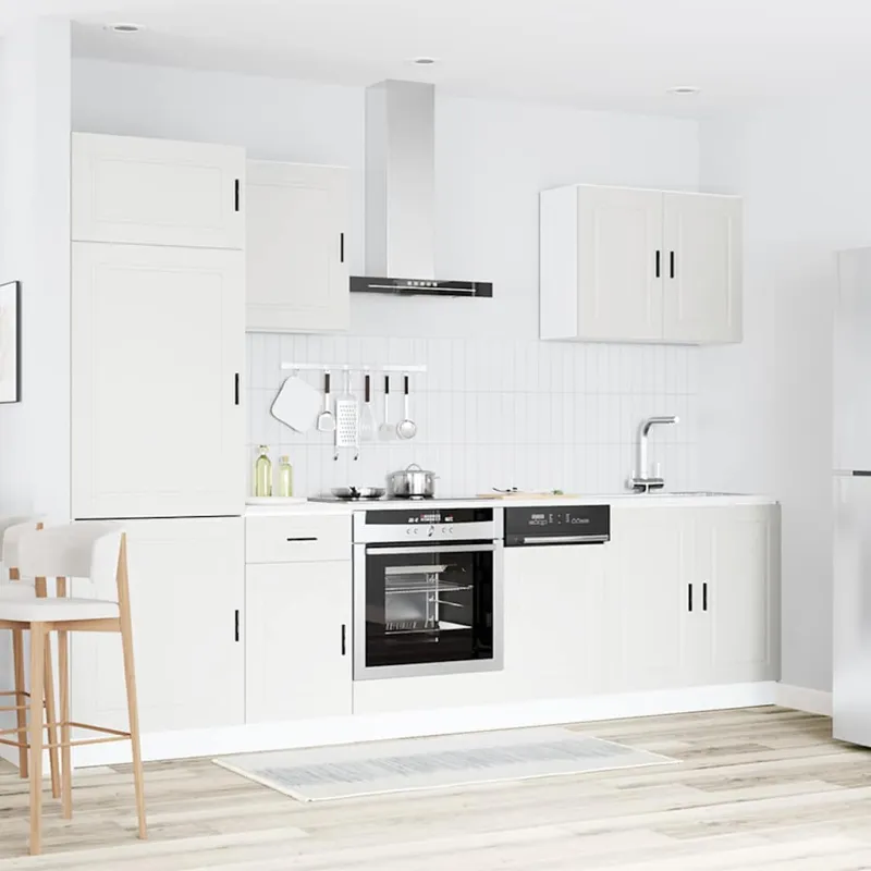 Virtuvinių spintelių komplektas, 7 dalių, Porto, balta