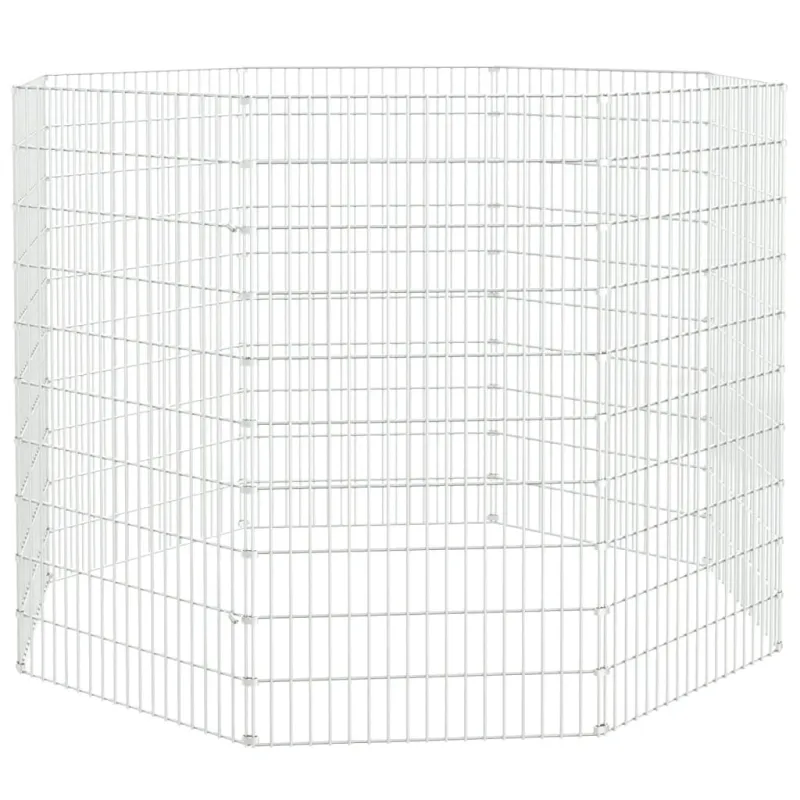 Laisvai laikomų gyvūnų aptvaras, 8 dalių, 54x100cm, cinkuota geležis