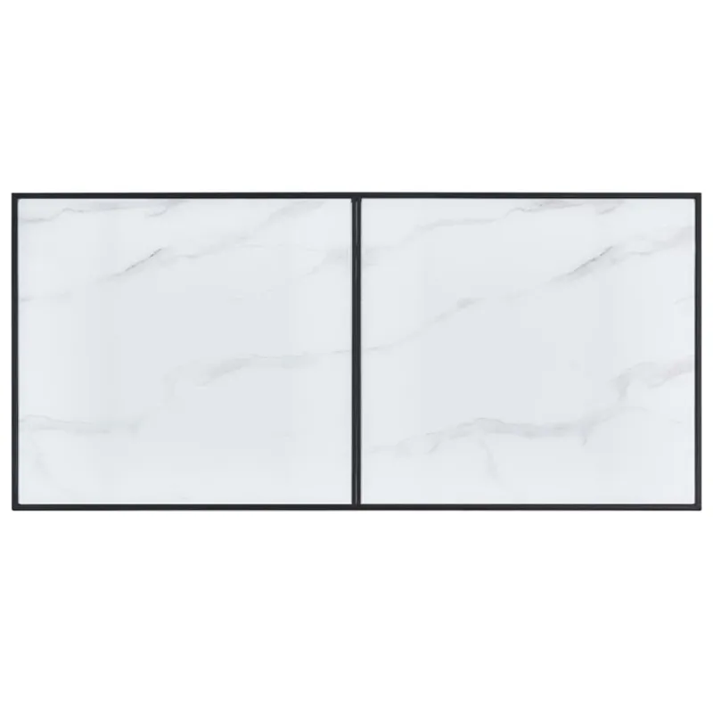 Valgomojo stalas, baltas, 160x80x75cm, grūdintas stiklas