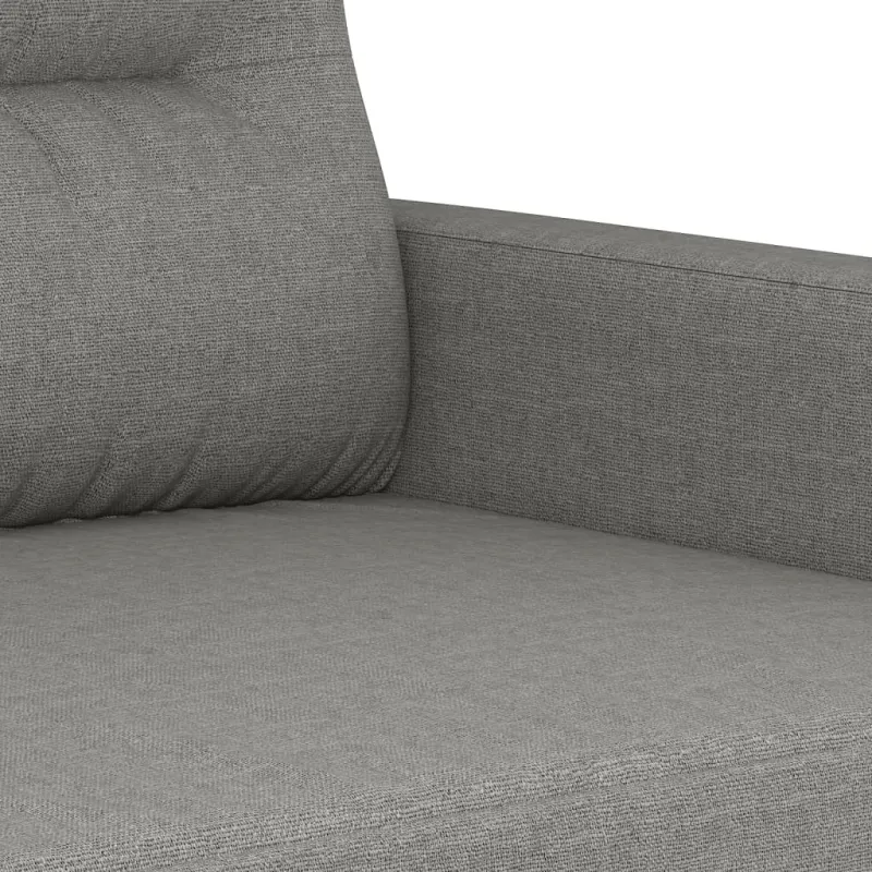 Trivietė sofa, tamsiai pilkos spalvos, 210cm, audinys