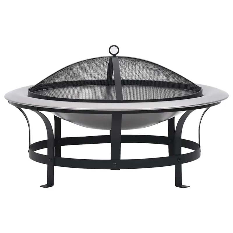 Lauko laužavietė su kepsnine, 76cm, nerūdijantis plienas