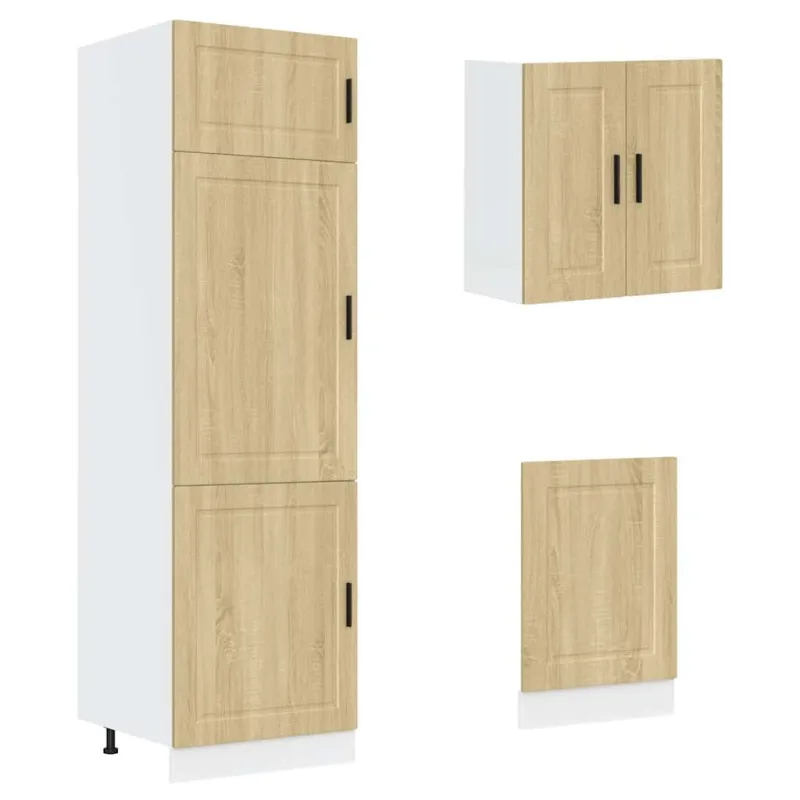 Virtuvinių spintelių komplektas, 8 dalių, Porto, ąžuolo