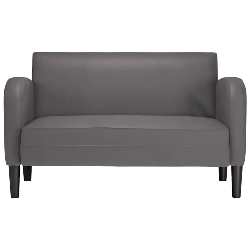 Loveseat sofa, pilka, 110cm, dirbtinė oda