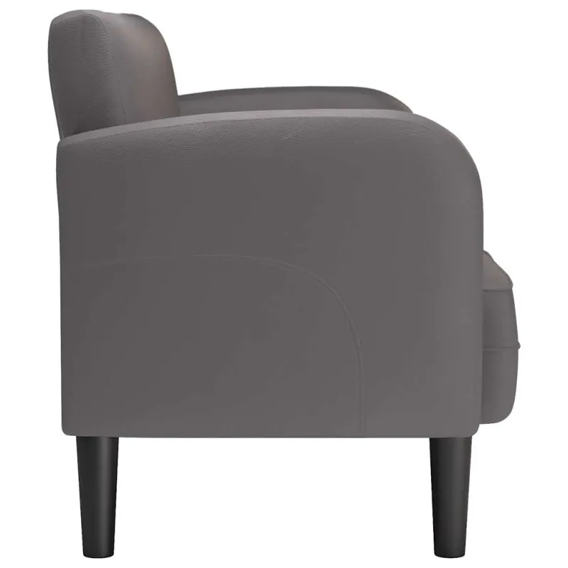 Loveseat sofa, pilka, 110cm, dirbtinė oda