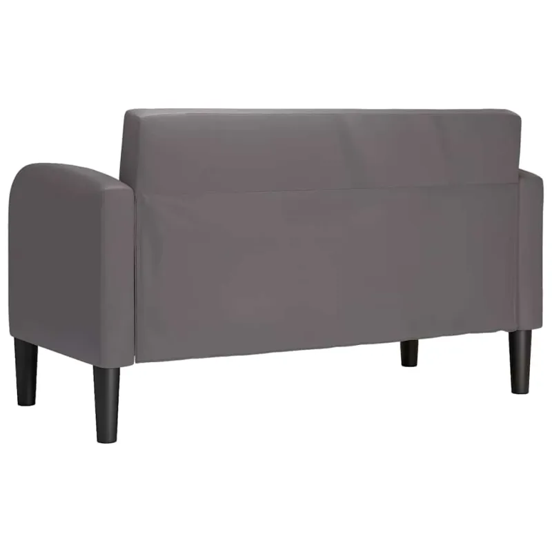 Loveseat sofa, pilka, 110cm, dirbtinė oda