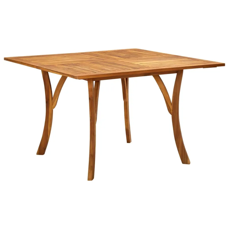 Sodo stalas, 120x120x75cm, akacijos medienos masyvas