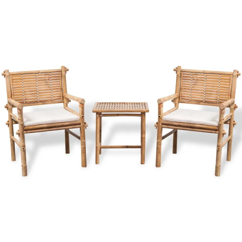 Bistrokalustekokoonpano pehmusteilla, 3D, bambu