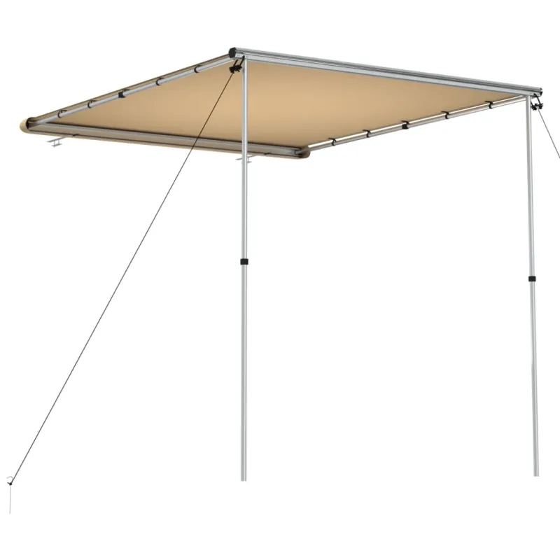 Markizė nameliui ant ratų, smėlio spalvos, 2,4x2,5x2,15m