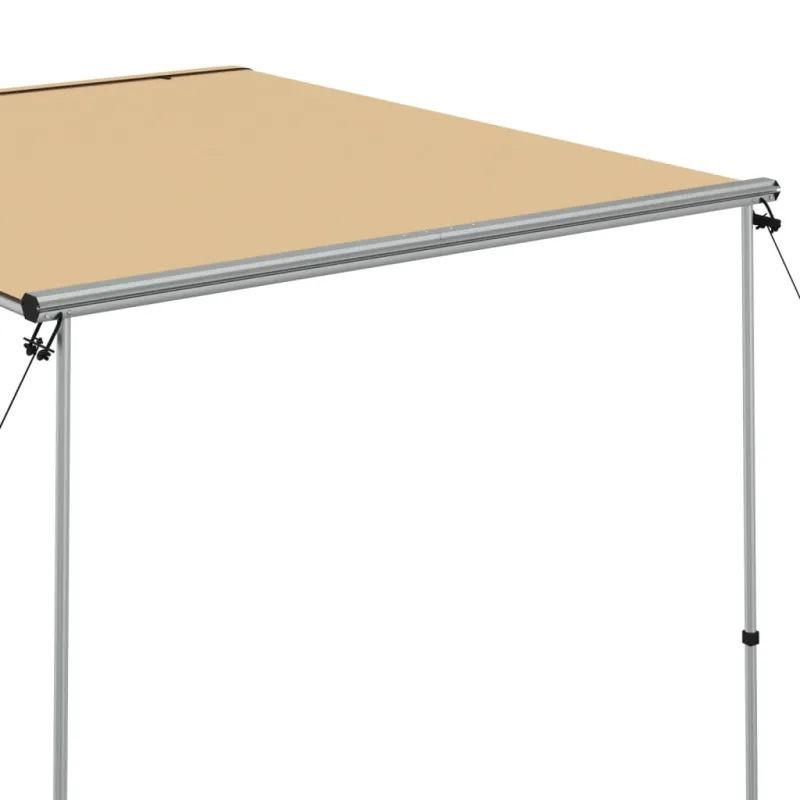 Markizė nameliui ant ratų, smėlio spalvos, 2,4x2,5x2,15m