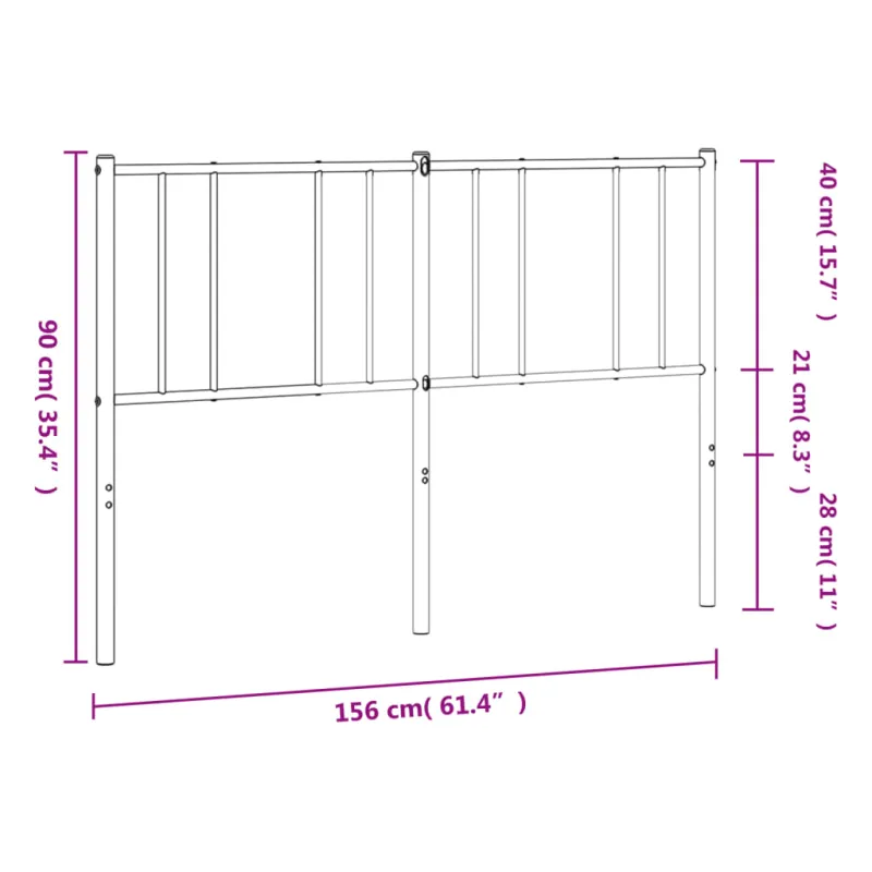 Metalinis pakaitinis galvūgalis, baltos spalvos, 150cm