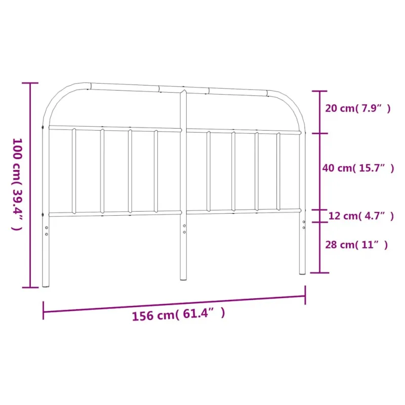 Metalinis pakaitinis galvūgalis, baltos spalvos, 150cm