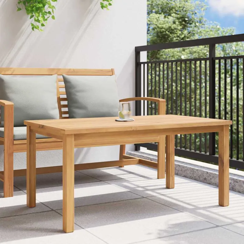 Kahvila- ja sohvapöytä Ruskea 110 x 55 x 45 cm Kestävästä teekasta puuta
