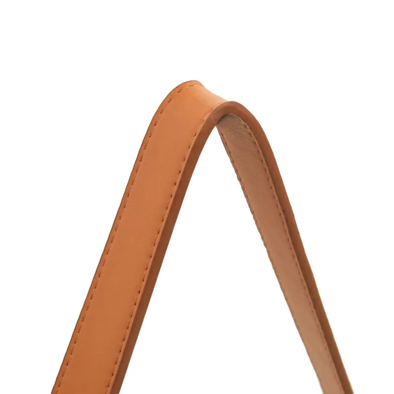 Sieninis veidrodis su dirželiu, auksinės spalvos, 60cm