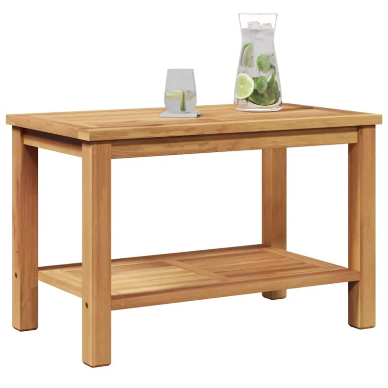Kahvila- ja sohvapöytä Ruskea 70 x 40 x 45 cm Kestävästä teekasta puuta