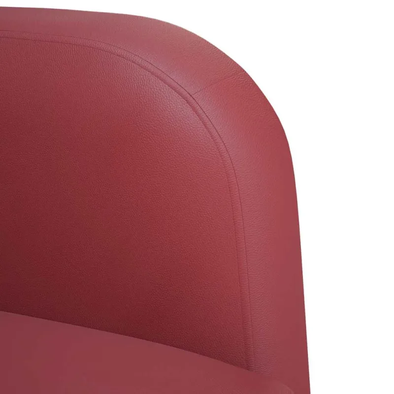 Loveseat sofa, vyno raudona, 110cm, dirbtinė oda