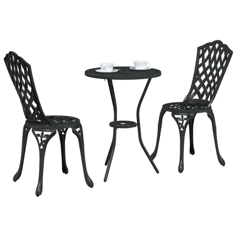 Sodo Bistro -setti 3 osaa, musta alumiiniini