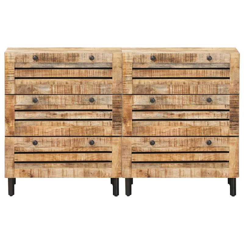 Saugojimo spintos 2 vnt. 120 x 33 x 75 cm Kietas mango medis