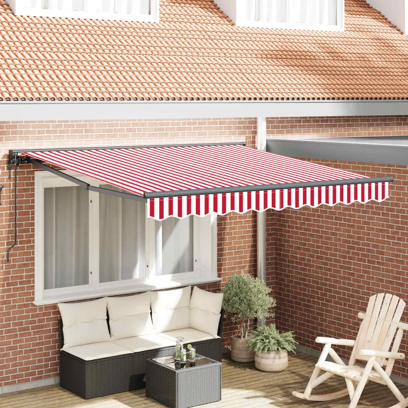 Markizės rėmas Raudona ir balta 350 x 250 cm