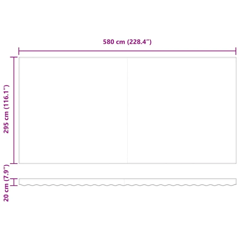 Ištraukiama markizė Raudona ir balta 600 × 300 cm
