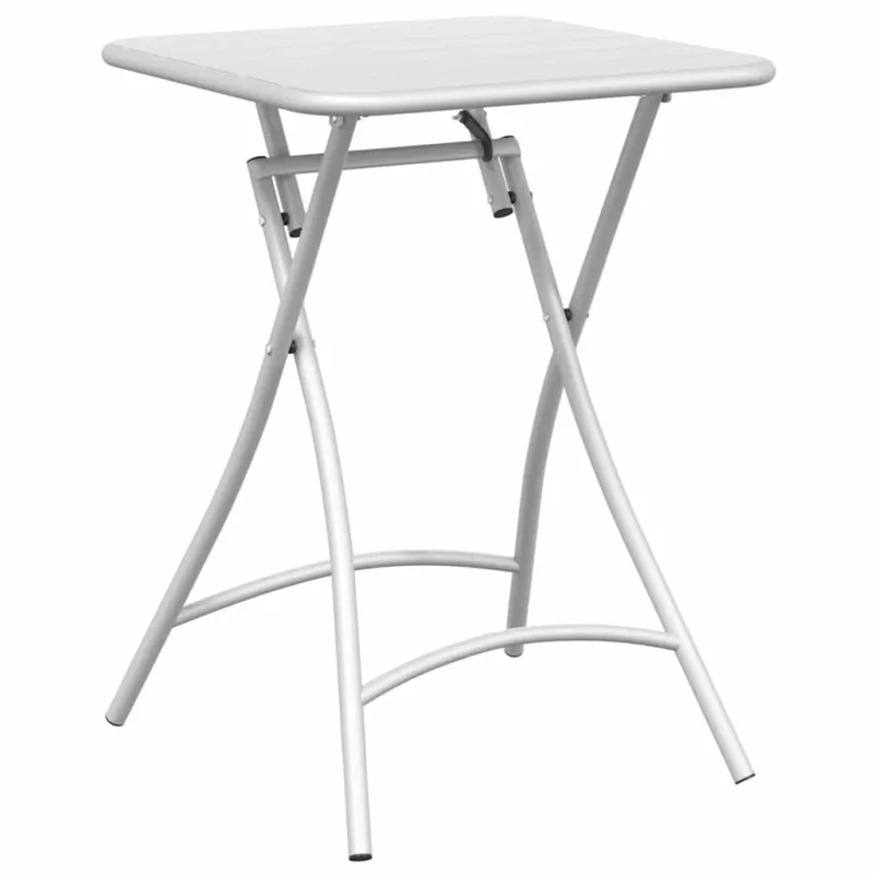 Bistro-pöytä Valkoinen 55 x 55 x 72,5 cm Pulverimaalattu teräs