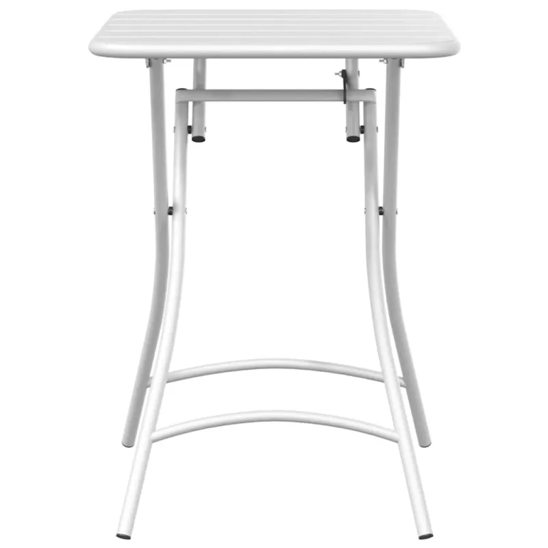 Bistro-pöytä Valkoinen 55 x 55 x 72,5 cm Pulverimaalattu teräs