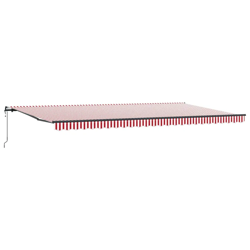 Ištraukiama markizė Raudona ir balta 600 × 300 cm