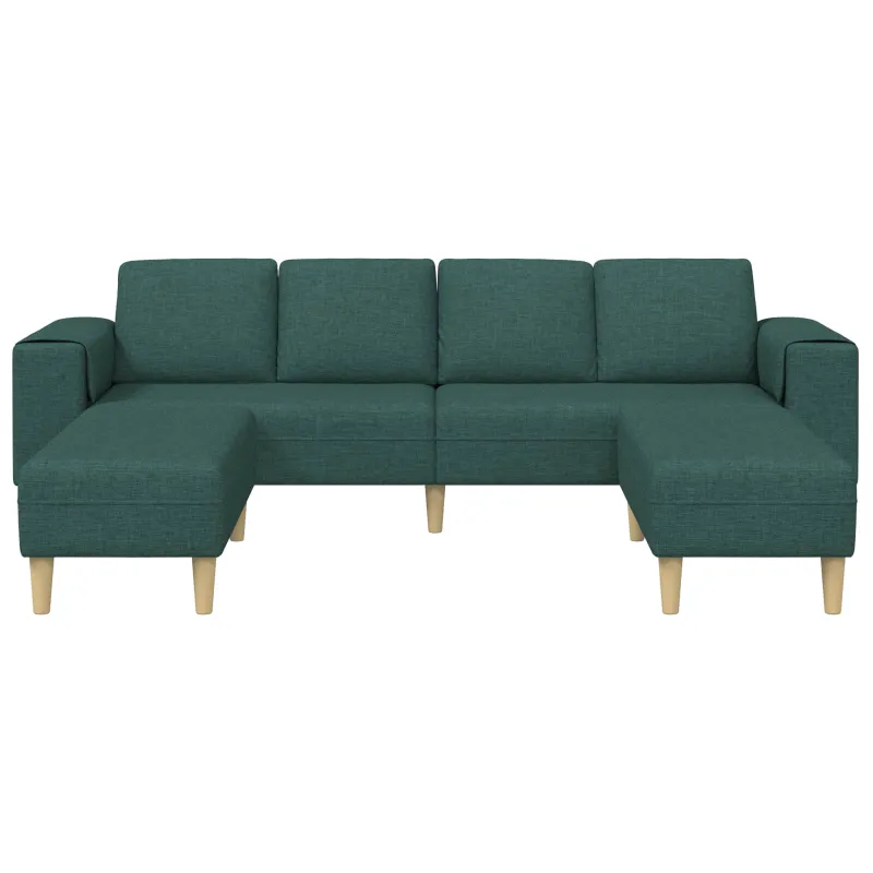 Svetainės sofa 3 pcs Tamsiai žalia Poliesteris