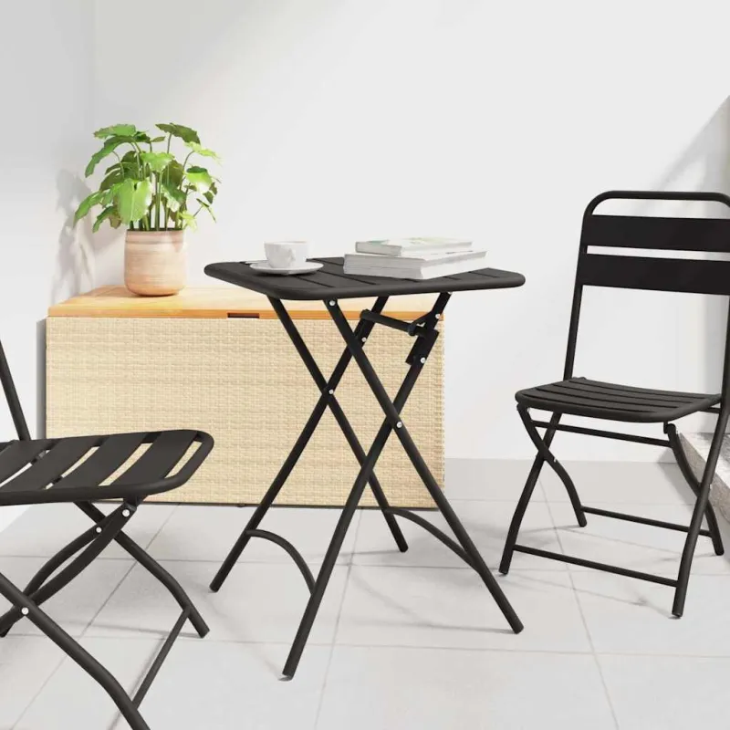 Bistro-pöytä Antrasiitti 55 x 55 x 72,5 cm, pulverimaalattu teräs