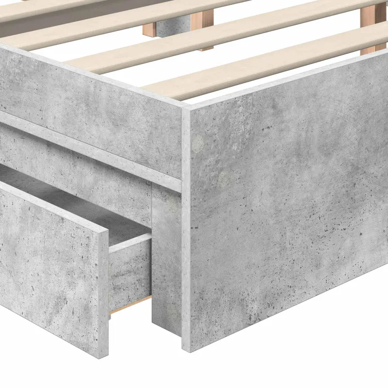 Saugos lova Betono pilka 200 x 200 cm Apdirbta mediena