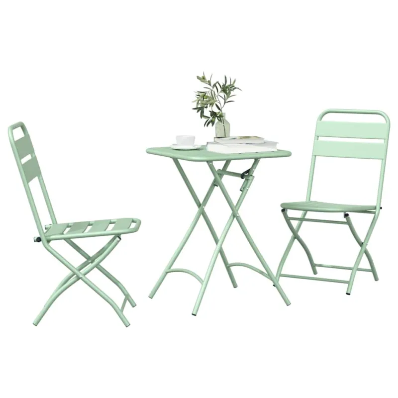 Bistro-Setti 3 osaa, Vihreä, Teräs